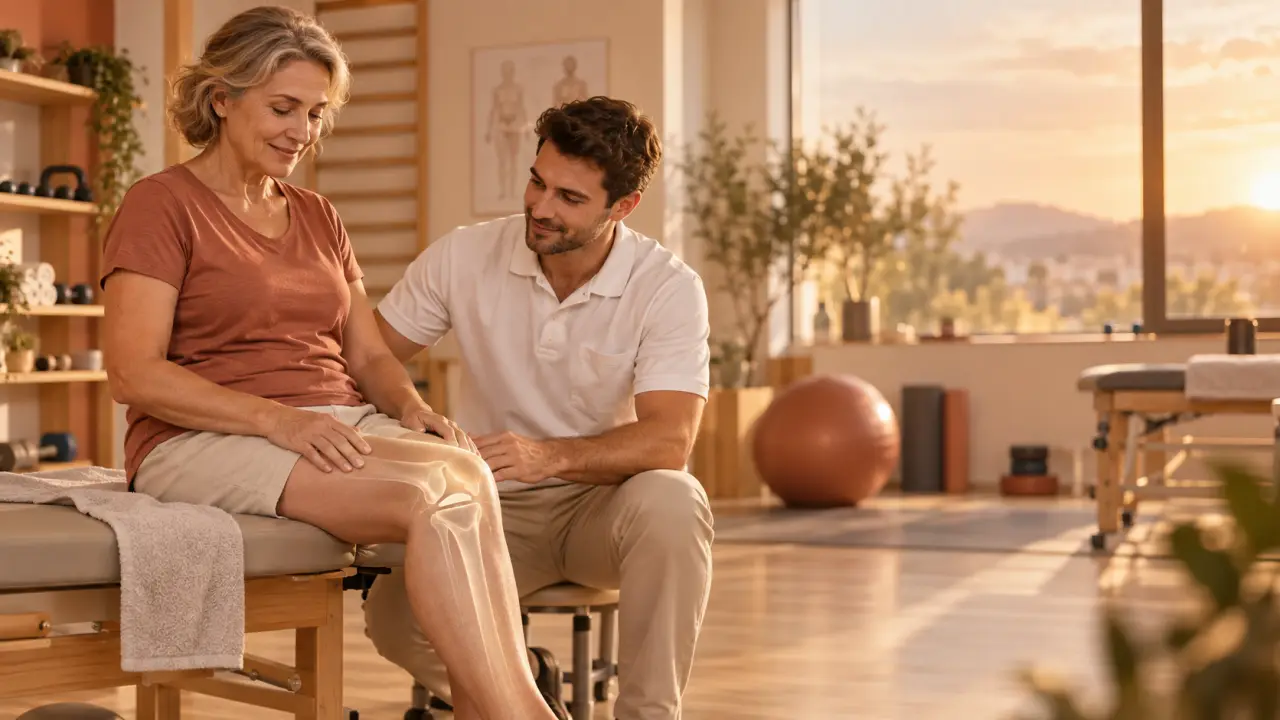 Douleurs musculaires après une prothèse du genou : une évolution progressive est attendue, sauf signes d’alerte