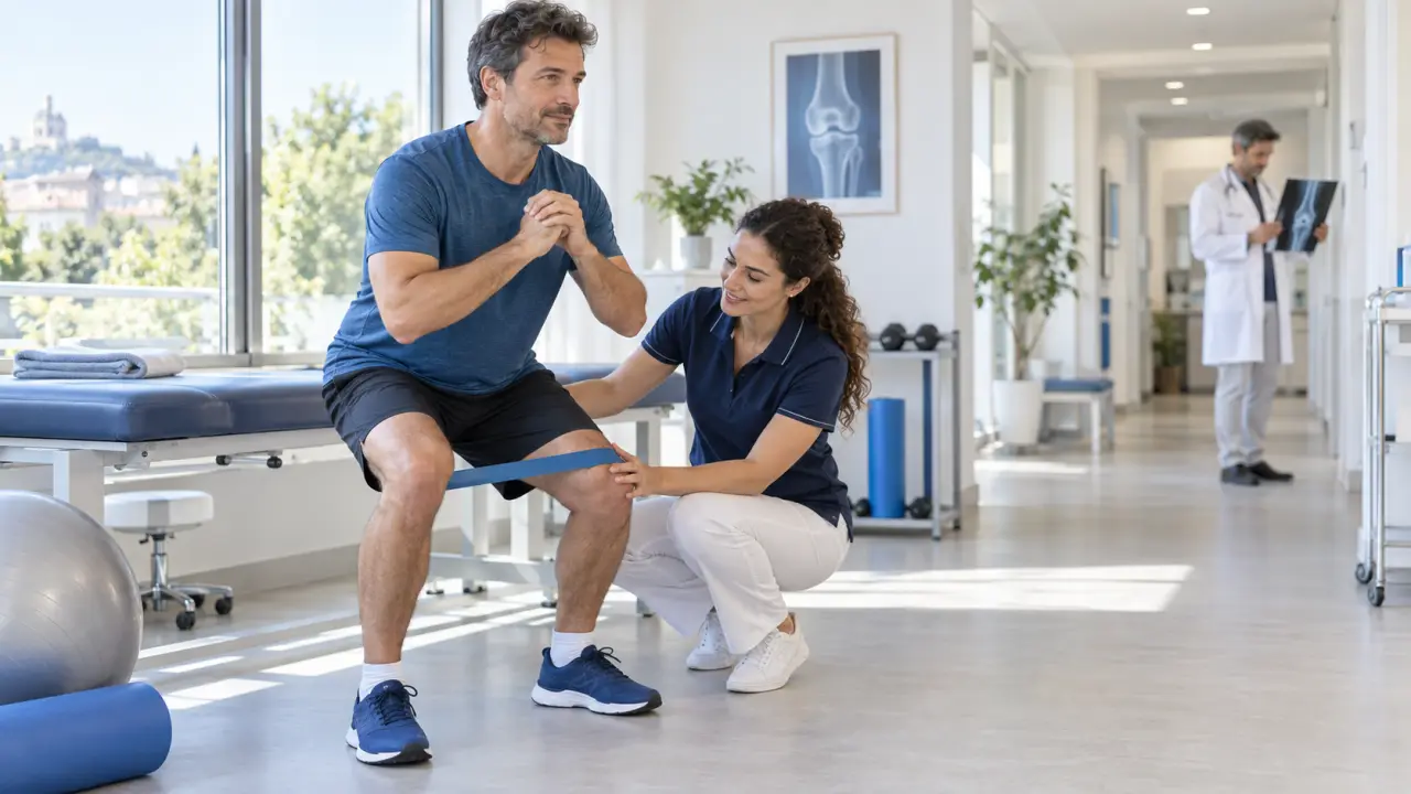 Parcours de soins d'un patient après une blessure au genou